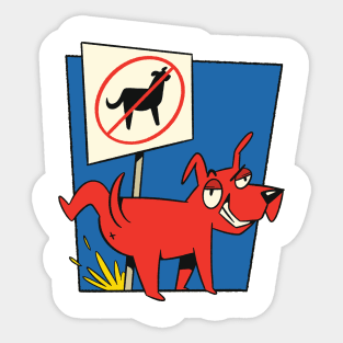 Dog Peeing Sticker